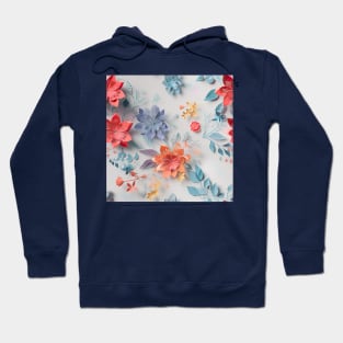 translucent paper illustration of floral arrangement Hoodie